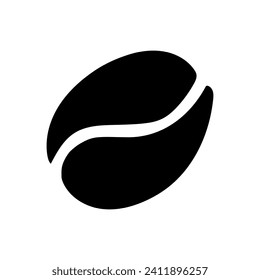 vector coffee beans icon isolated on white background