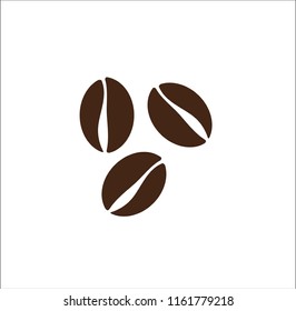 Vector coffee beans icon on white background