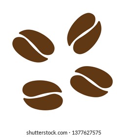 vector coffee beans icon seeds stock 