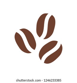 Vector coffee beans icon, sing.