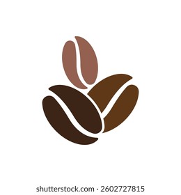 vector coffee beans icon symbol flat vector