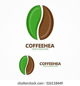 Vector coffee beans logo