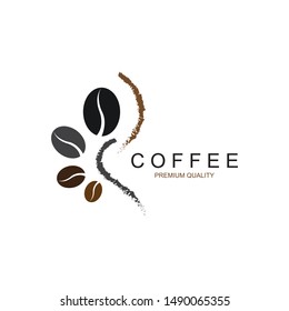 vector coffee beans template vector icon illustration design