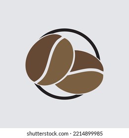 vector coffee beans template vector icon illustration