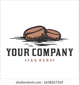 Vetor Coffee Beans estilo vintage Logo Template