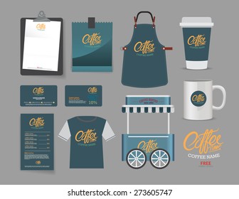 Vector Logo Coffee City Restaurant Set Stock Vector (Royalty Free ...