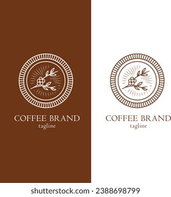 Logo der Kaffeemarke von Vector. Coffee Cafe Logo-Illustration Design. Logo-Design mit modernem und Vintage-Konzept