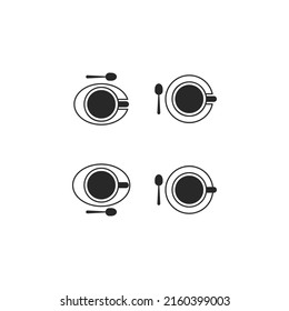 vector is coffee with C letter. Line in two cup models. The most visible copy is the letter C.