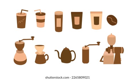 Vektorkaffee- und Café-Clip-Design