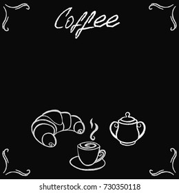 Vector coffee and croissant set