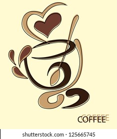 Vector coffee cup