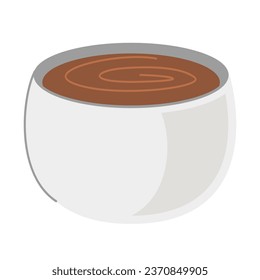 Vector coffee cup design on white background.