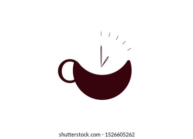 vector of coffee cup designed for coffee shop, clock display
