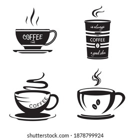 Vektor-Kaffeetasse, Hot-Drink-Muschelgrafik für Kaffeebau