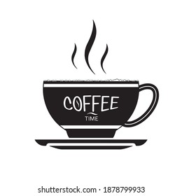 Cafetera vectorial, tazas de bebida caliente ilustración para café