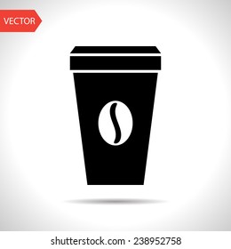 Vector coffee cup icon. Food icon. Eps10