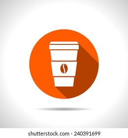 Vector coffee cup icon. Food icon. Eps10