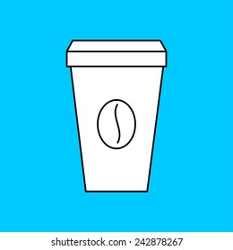 Vector coffee cup icon. Food icon. Eps10