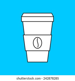 Vector coffee cup icon. Food icon. Eps10