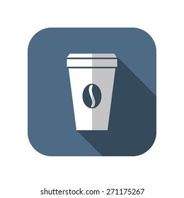 Vector coffee cup icon. Food icon. Eps10