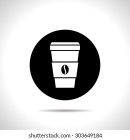 Vector coffee cup icon. Food icon. Eps10