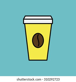 Vector coffee cup icon. Food icon. Eps10