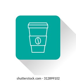 Vector coffee cup icon. Food icon. Eps10