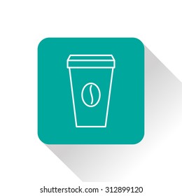 Vector coffee cup icon. Food icon. Eps10