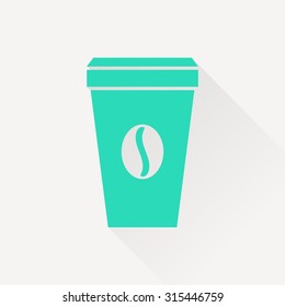 Vector coffee cup icon. Food icon. Eps10