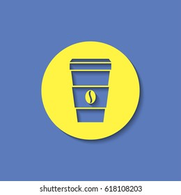 Vector coffee cup icon. Food icon. Eps10