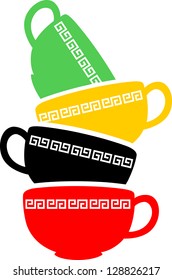 Vector coffee cup icon isolated