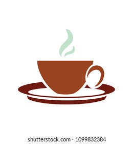 Vector Coffee Cup Illustration, Hot Drink Icon - Beverage Symbol