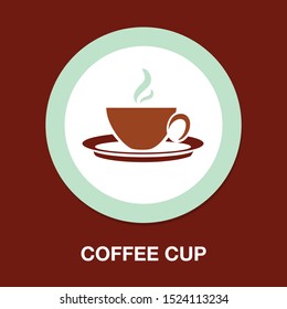 Vector Coffee Cup Illustration, Hot Drink Icon - Beverage Symbol