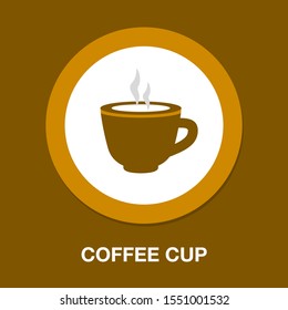 Vector Coffee Cup Illustration, Hot Drink Icon - Beverage Symbol