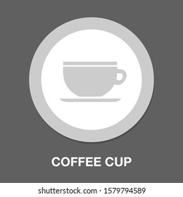 Vector Coffee Cup Illustration, Hot Drink Icon - Beverage Symbol