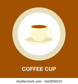 Vector Coffee Cup Illustration, Hot Drink Icon - Beverage Symbol