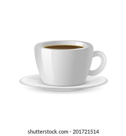Vector Coffee Cup Isolated On A Transparent Background