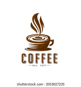 Vector coffee cup logo design