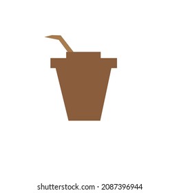 logotipo de taza de café vectorial o clipart minimalista