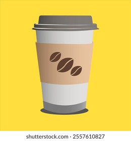 vector coffee cup with coffee logo on the packaging
