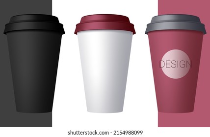 Vector coffee cup in mesh gradient style