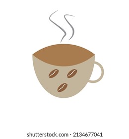 Vector coffee cup minimalist illustration 