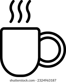 vector de taza de café con humo sobre ella