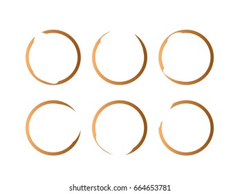 Vector coffee cup stains