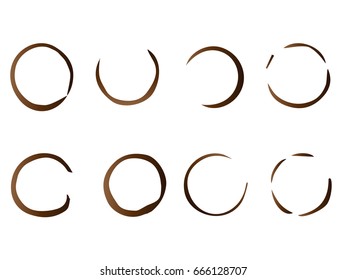 Vector coffee cup stains