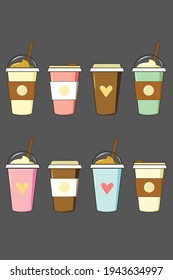 vector coffee cups eps file