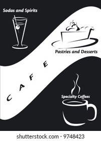 vector coffee and drinks menu design