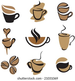 vector coffee elements set 2,  see also image  21031066