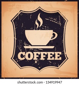 vector coffee emblem