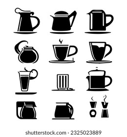 Vector coffee emblem set and coffee shop element.